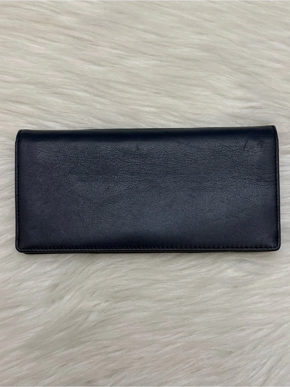 BOTKIER - BLUE ALL LEATHER BIKER QUILTED MOTO LONG SNAP WALLET - Picture 3 of 12